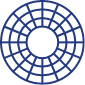 Radius/kompas in blauwe kleur.