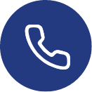 Blauw telefoon icoon.