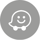 Grijs Waze icoon.